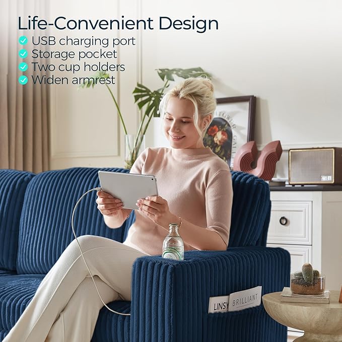 LINSY HOME Sectional Sleeper Sofa