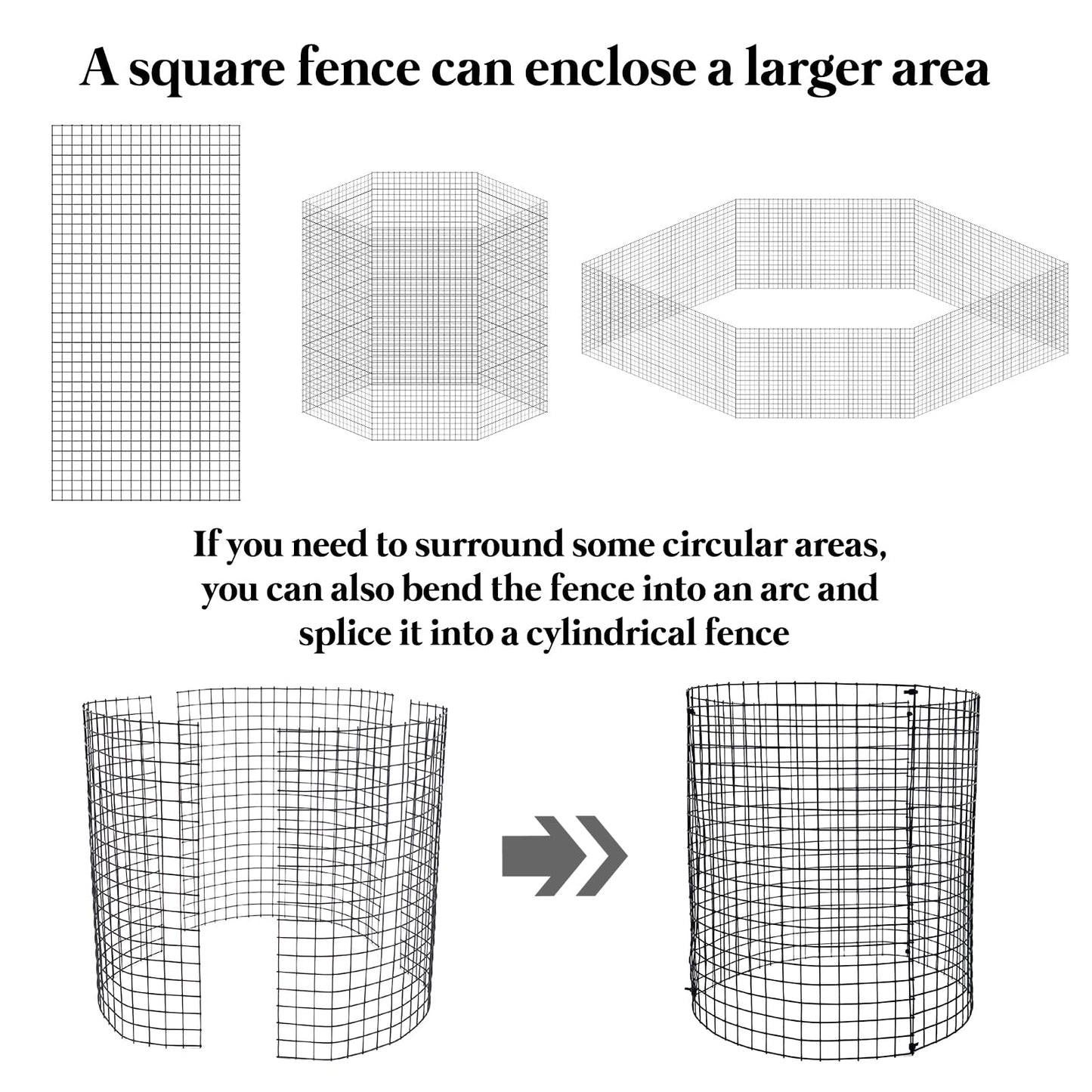 Hlimior 30 Pcs Large Wire Plant Protector from Animals 24'' x 12''10 Sets Metal Plant Cage Chicken Wire Cloche with Ground Stakes and Nylon Tie to Keep Animals Out, Garden Protection Bunny Barricade