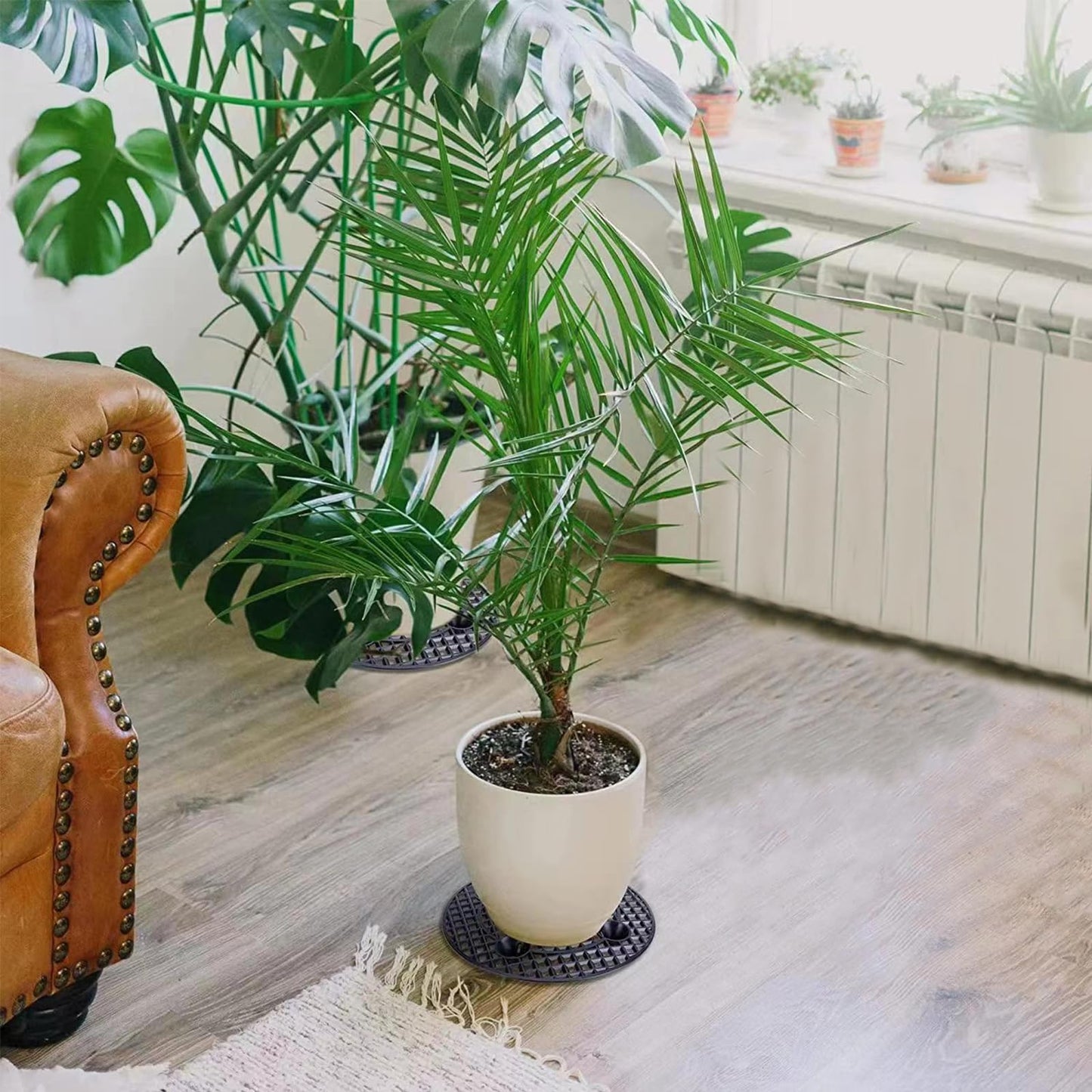 6 Pcs Potted Plant Stands,12 inches Perfect Trivet Plant Level Pot Elevator for Indoor Outdoor Garden Flower to Prevent Rot and Damage on Deck or Patio Floors Short,Provide Plants Airflow and Drainage