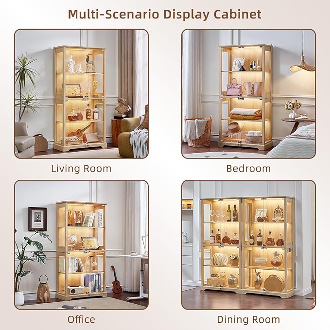 LELELINKY Farmhouse Display Cabinet