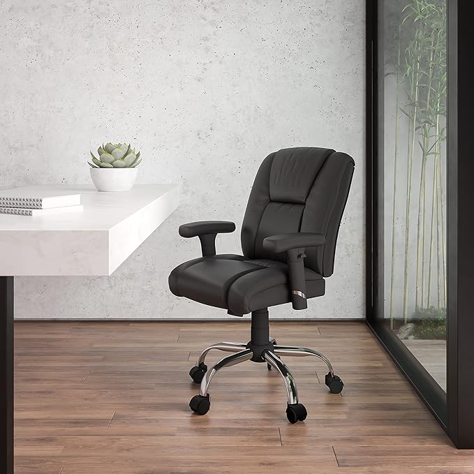 Flash Furniture HERCULES Series Big & Tall 400 lb. Rated Black LeatherSoft