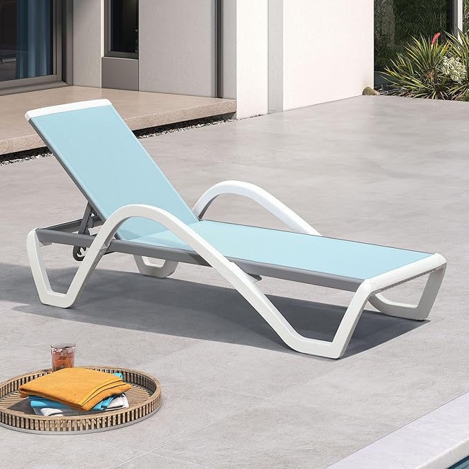 PURPLE LEAF Patio Chaise Lounge Chair