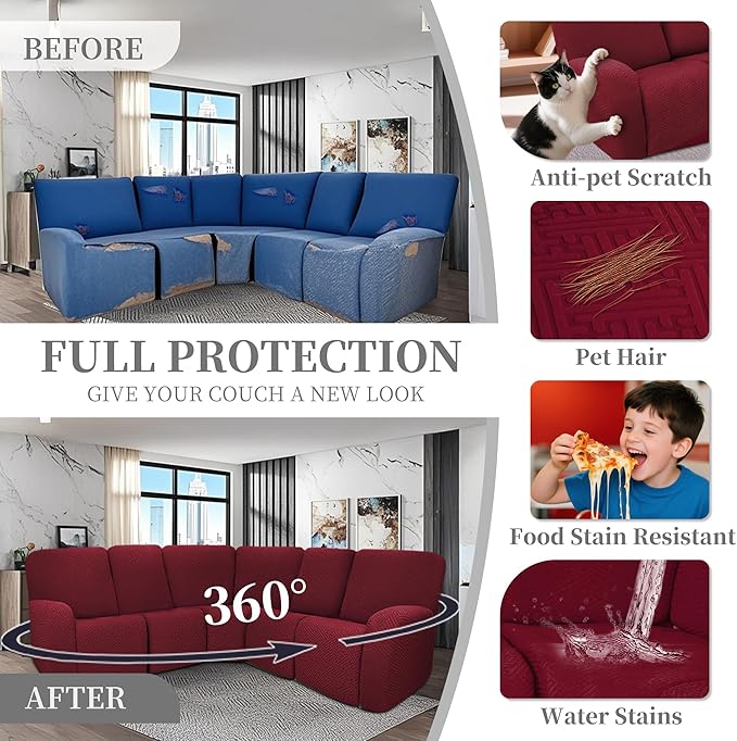 100% Waterproof Sectional Recliner Couch Covers