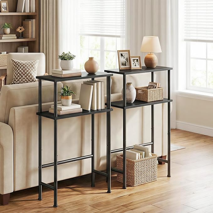 HOOBRO Narrow Console Table for Small Space, 15.7" Entryway Table