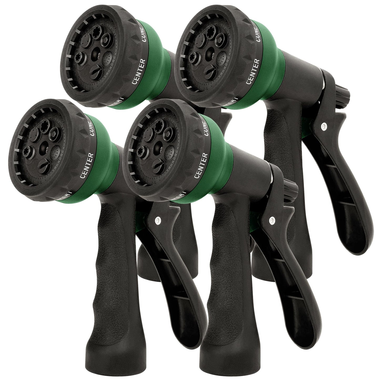 NEXCOVER Hose Nozzle 4PK, Garden Hose Nozzle with 7 Adjustable Watering Patterns, ABS Hose Nozzle Sprayer, Non-Slip Water Spray Nozzle for Watering Plants & Lawns, Cleaning, Washing Pets & Cars
