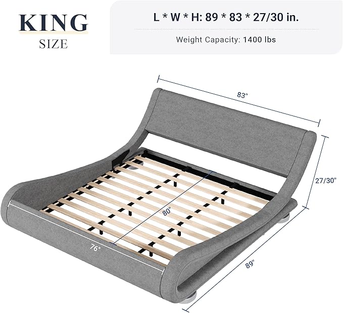 Allewie King Size Bed Frame