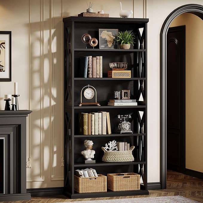 Tribesigns 6-Tier Bookshelf, 71 Inches Tall Freestanding Bookcase, Large