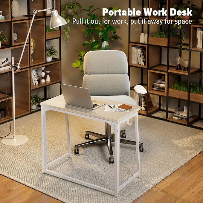 WOHOMO Folding Desk, Small Foldable Desk 31.5"