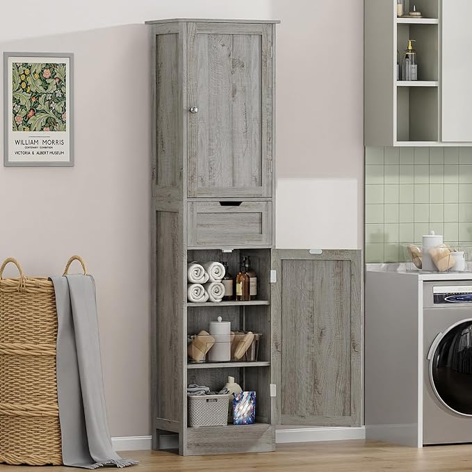 Iwell 67" Tall Bathroom Cabinet