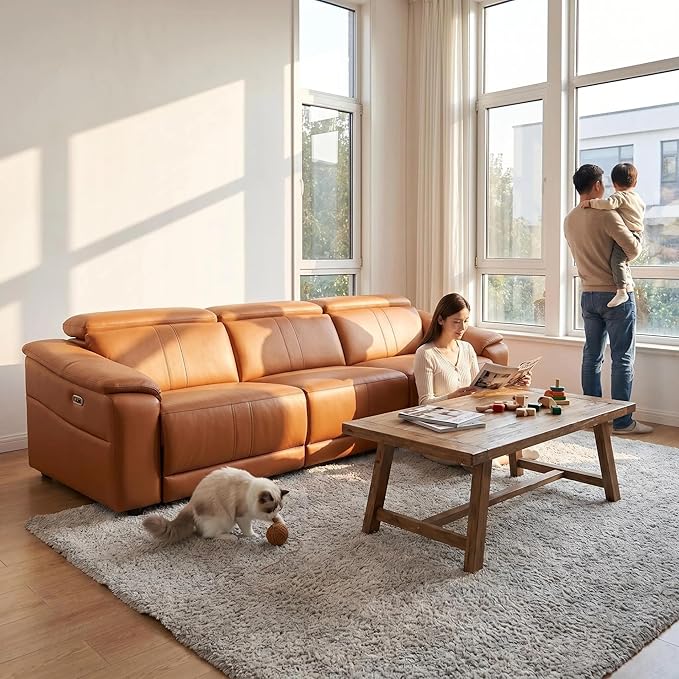 Power Recliner Sofa Set, Reclining Sectional Sofa Couch