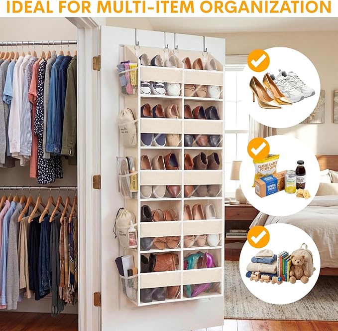 Ofiray-home Over the Door Organizer 5 Tiers, Extra Large Behind Door Storage of