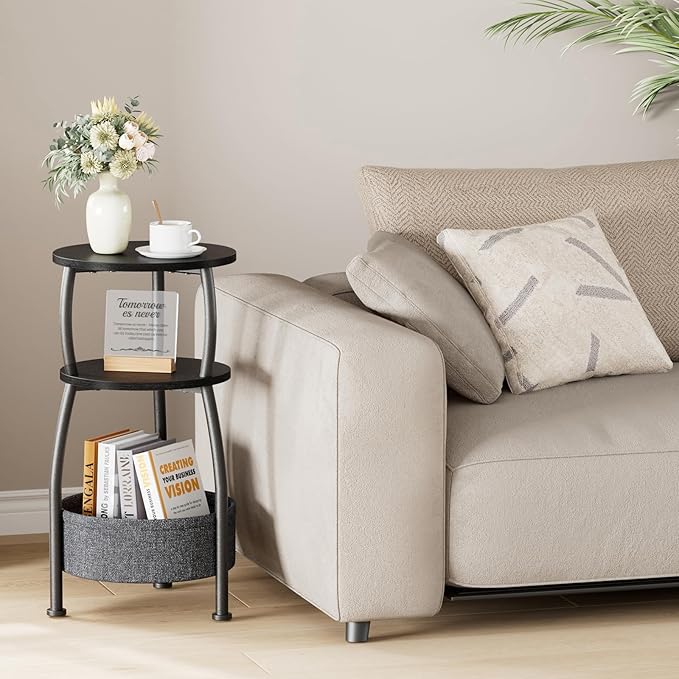 Small Round Side Table for Living Room