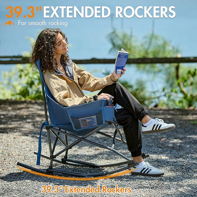 Portal Outdoor Rocking Chair Camping Folding Portable Rocker