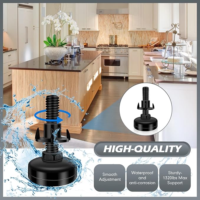 10 Set Adjustable Furniture Leveling Feet, Adjustable Leg Levelers