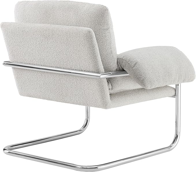 Modway Ansel Boucle Accent Chair in Newsprint