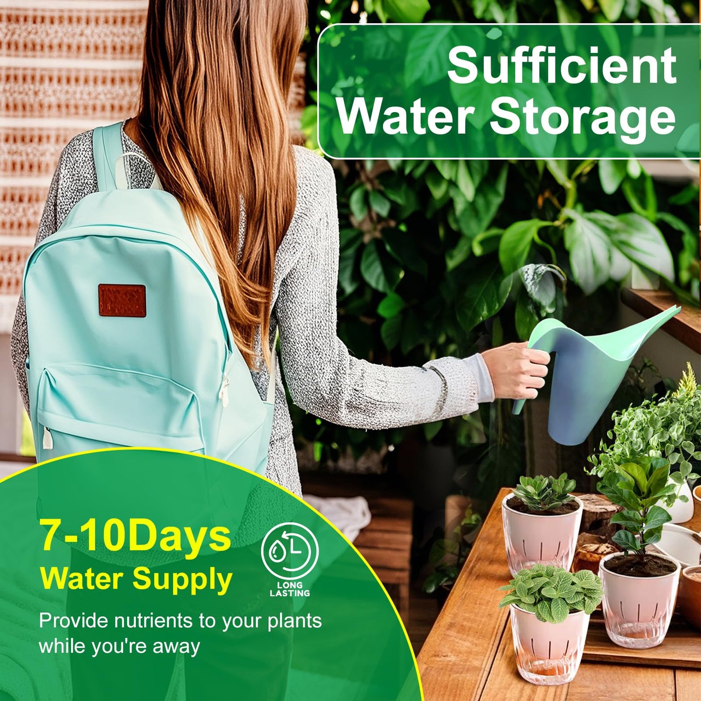 Etvski Self Watering Planters - 2 Pack, 6 Inch Transparent Flower Pots for Indoor Plants, Perfect for African Violet, Monstera, Succulents, Herbs & Decorative Flowers