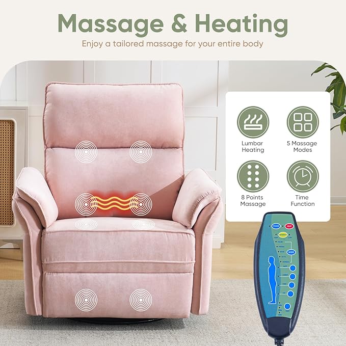 Power Swivel Rocker Recliner, Glider Recliner Nursery Chair