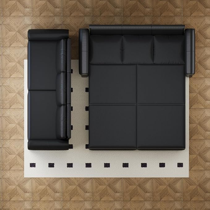 Faux Leather Sleeper Sofa Couch
