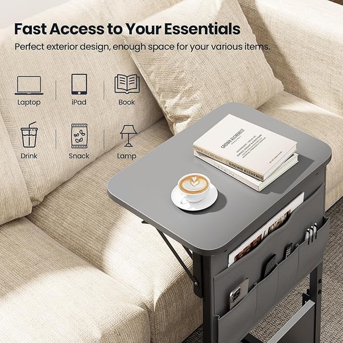 HLDIRECT C Shaped End Table