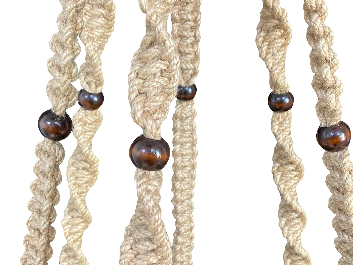 Plant Hanger Macrame Hemp Rope 6 Legs 51 Inches for Indoor Outdoor, Living Room, Kitchen, Deck, Patio, High and Low Ceiling with Size of 10-12 inches Without The Pot