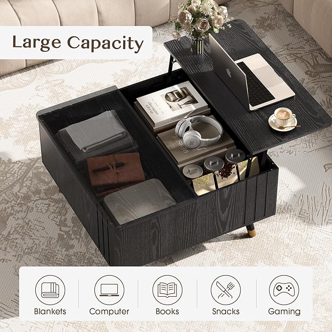 SULIVES Lift Top Coffee Table