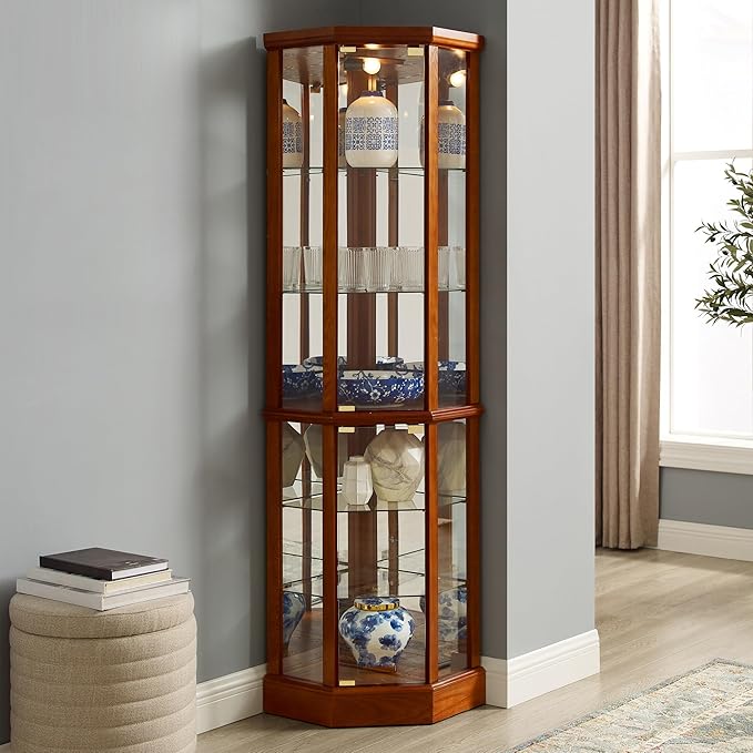 Glass Corner Display Cabinet