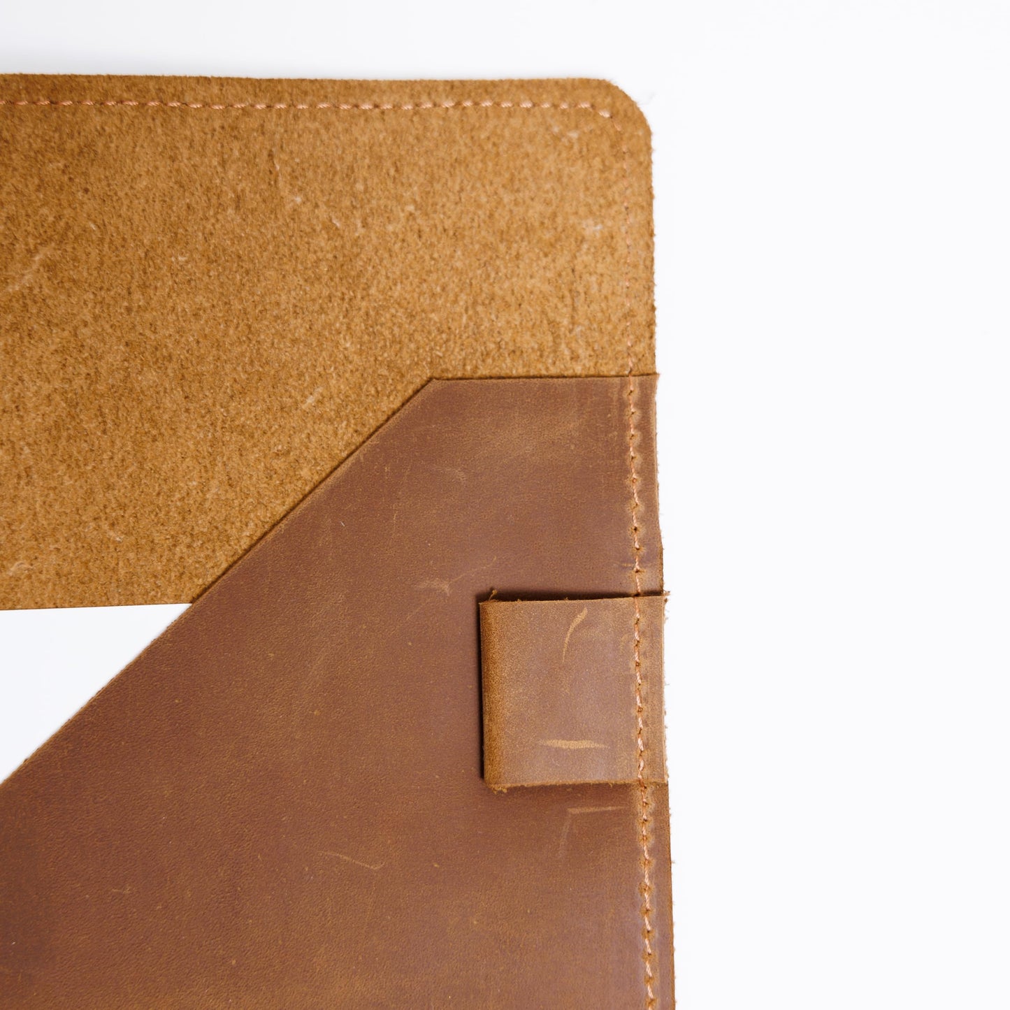 OMBUO Leather Travelers Notebook A5 – Full Grain Handmade Notebook Cover with Card Slots, Pen Loop & Elastic Bands – Refillable Planner for Work, Study & Travel (Notebook Not Included), Caramel Brown