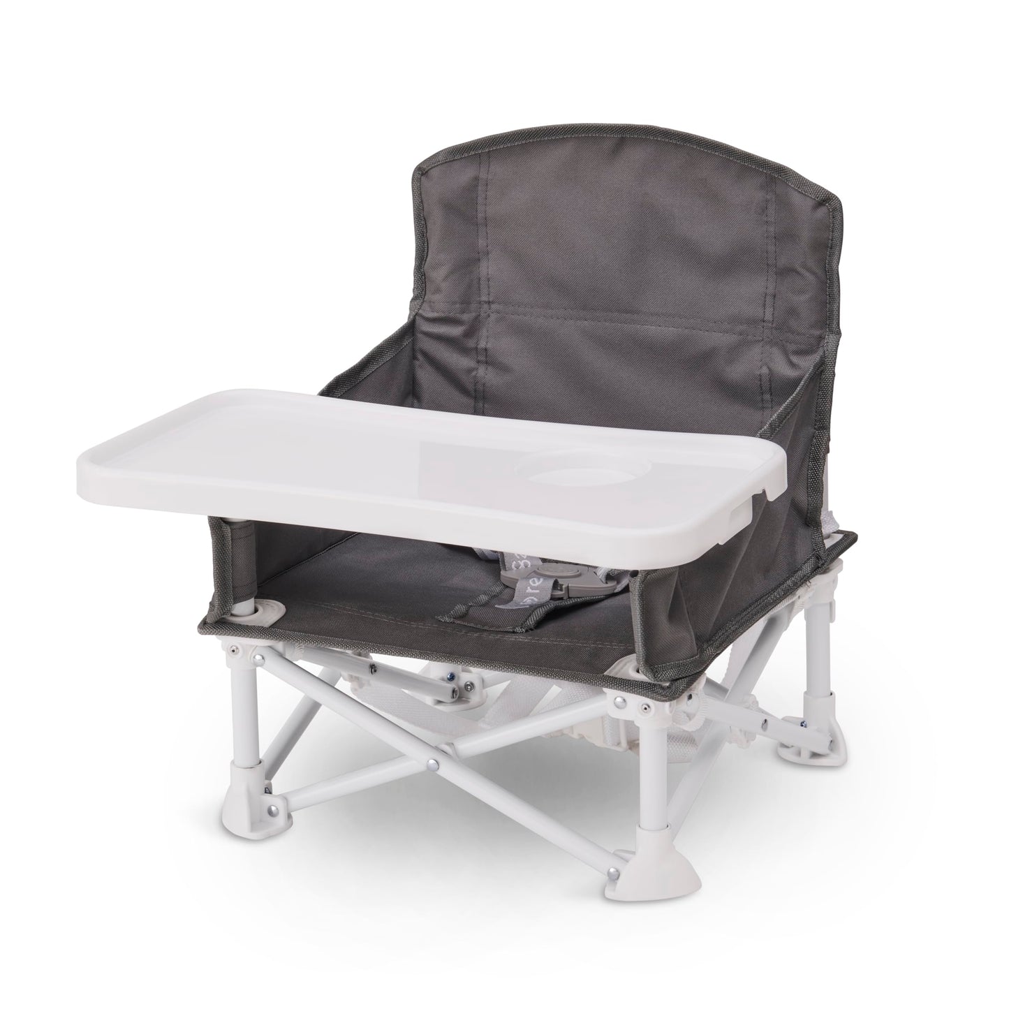 Regalo My Chair 2-in-1 Portable Travel Booster Seat & Activity Chair, Bonus Kit Includes, Oversized Removable Tray with Cup Holder, Gray