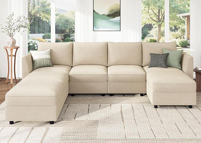 HONBAY Modular Sofa U Shaped Sectional Couch