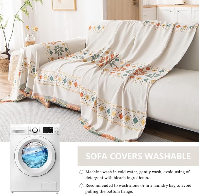 DREAMINGO Couch Cover Boho Washable Sofa Covers