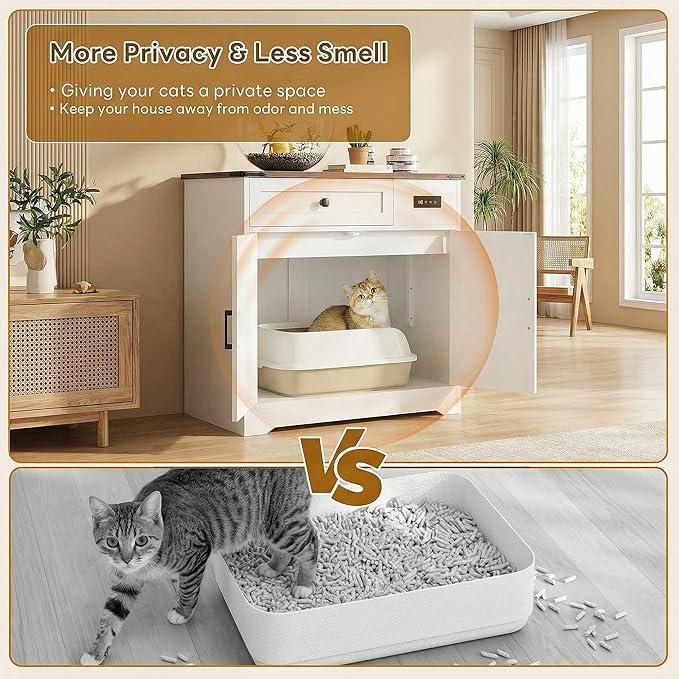 LIKIMIO 31.5" Smart Cat Litter Box Enclosure