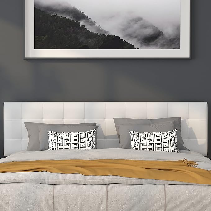 Flash Furniture Bedford Box Stitch Tufted Upholstered King Size Headboard in