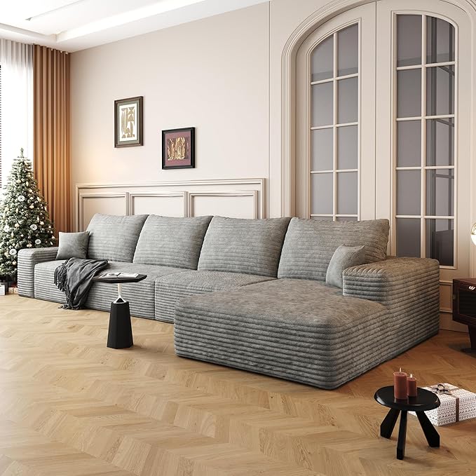 136" Sectional Couches for Living Room Cloud Couch Sofa