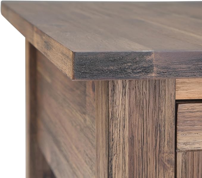 SIMPLIHOME Monroe Narrow Side Table – 14 inch Wide Solid Acacia Wood Narrow End