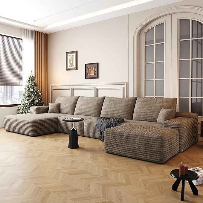 136" Sectional Couches for Living Room Cloud Couch Sofa