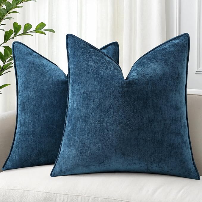 decorUhome Summer Couch Euro Sham Throw Pillow Covers 22x22 Set of 2,