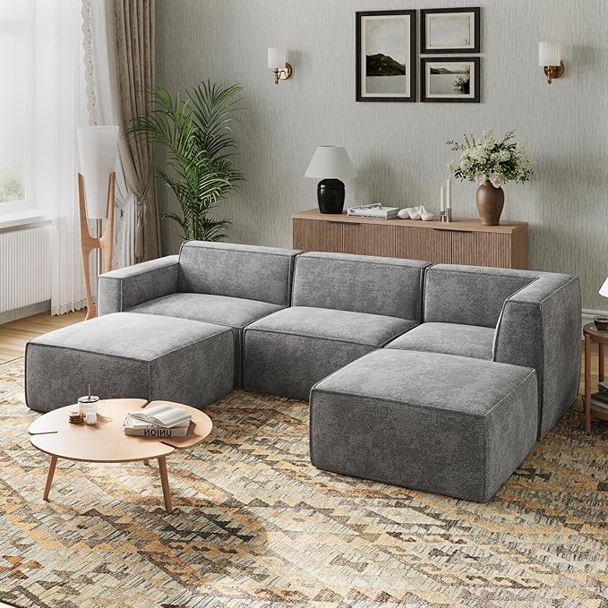 Novilla 109" Modular Sectional Sofa, No Assembly Cloud Sectional Couch
