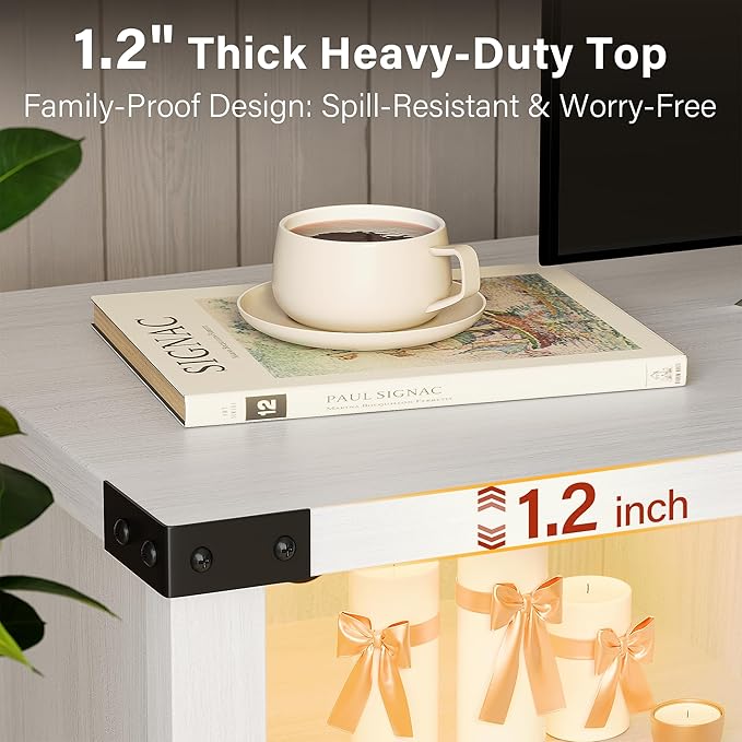 YESHOMY LED Fireplace TV Stand