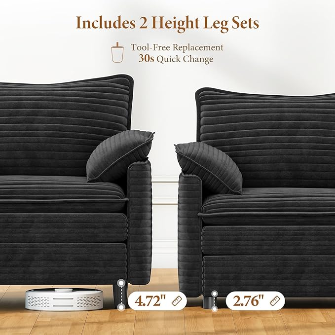 Vesgantti Large Modular Sectional Sofa, Big Comfy Cloud Couch