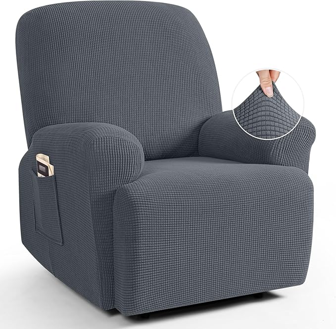 TAOCOCO Recliner Cover 4-Pieces, Recliner Stretch Sofa Slipcover, Recliner