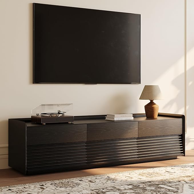 POVISON Fully-Assembled Mid Century Modern TV Stand, 70.87" Entertainment Center