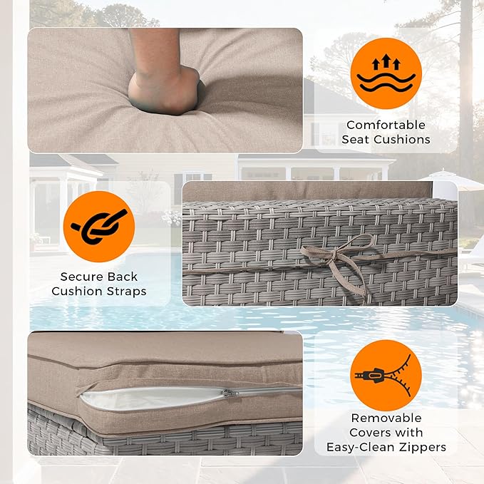 10-Seat Modern Patio Furniture Set