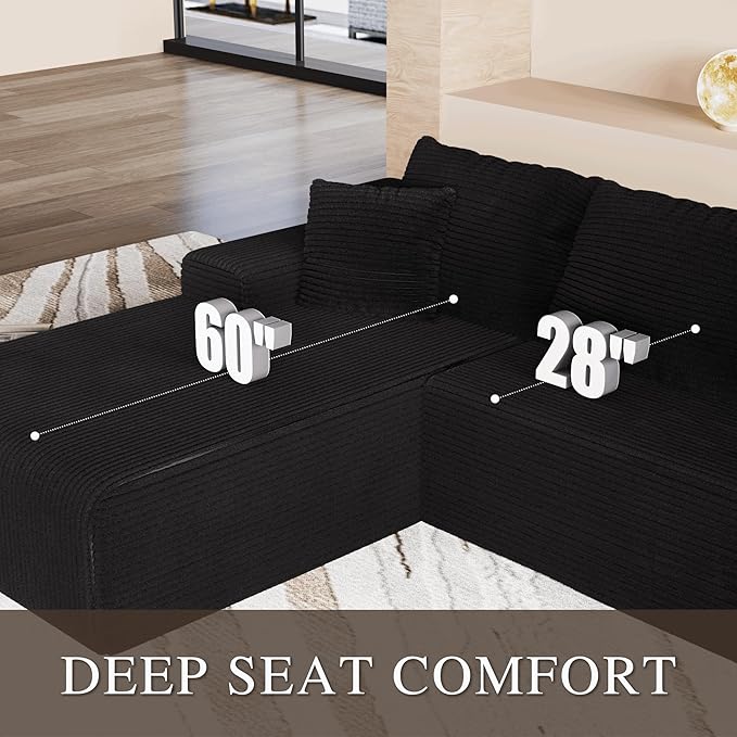 105" Convertible Sectional Couch