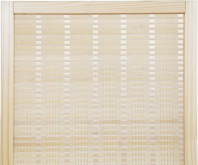 Roundhill Furniture Inkwell 4-Panel Bamboo Room Divider, Folding Portable