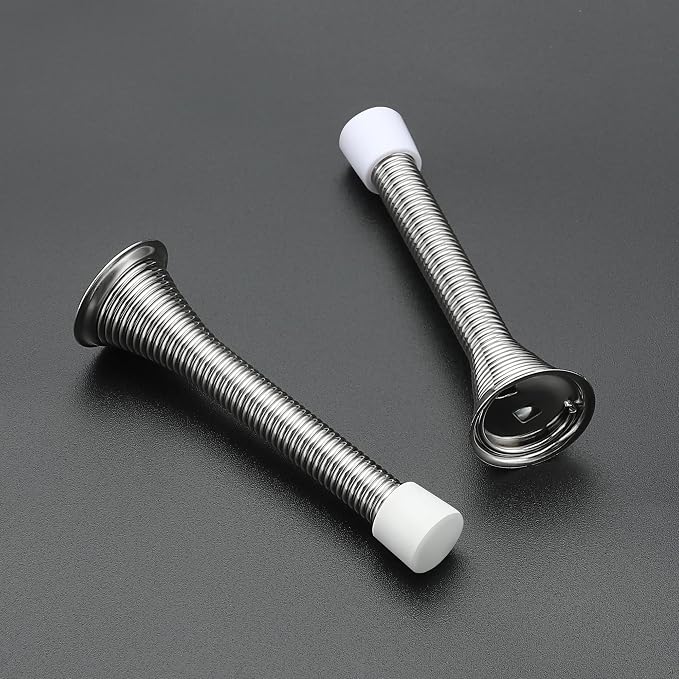 Ravinte Door Stoppers, 30 Pack Spring Door Stops with Rubber Bumper, Satin Nickel Door Stoppers for Bottom of Door