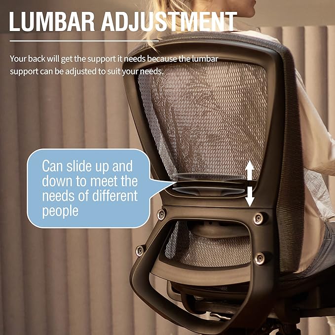 ELABEST T96 Mesh Office Chair, Ergonomic Computer Desk Chair, Sturdy Task