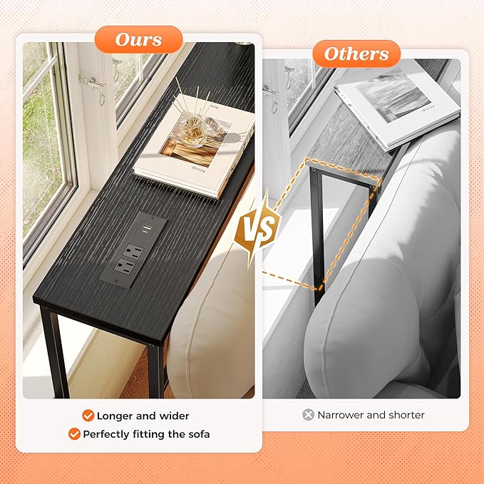 SUPERJARE 102.4 Inch Sofa Table