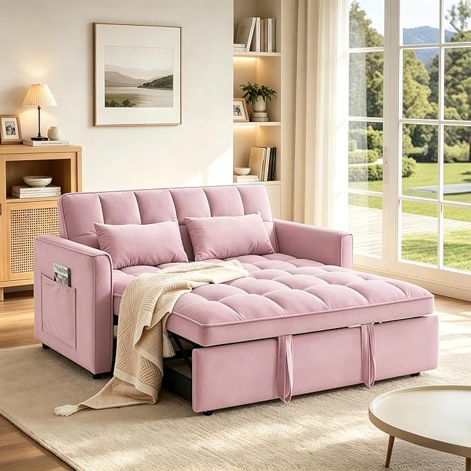 3 in 1 Convertible Sofa Bed, Loveseat Sleeper Sofa