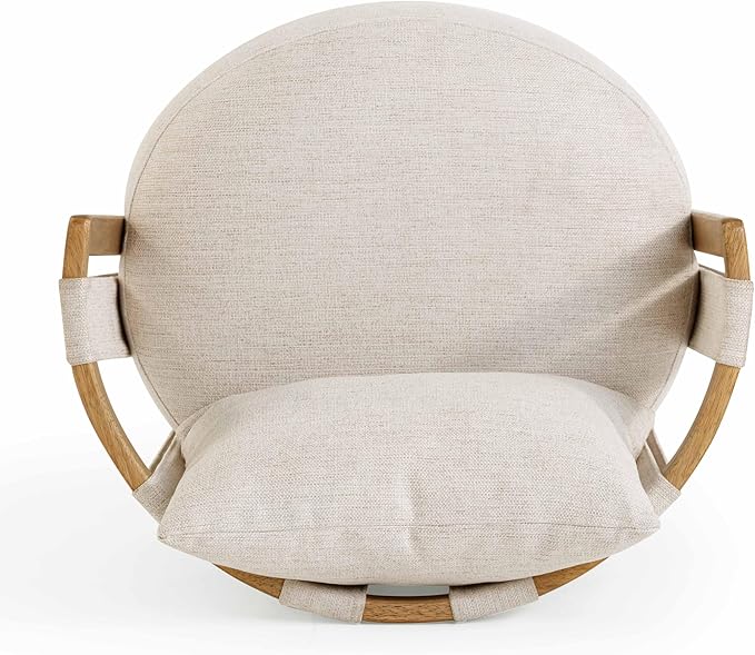 First of a Kind Swivel Chair in Cream Linen