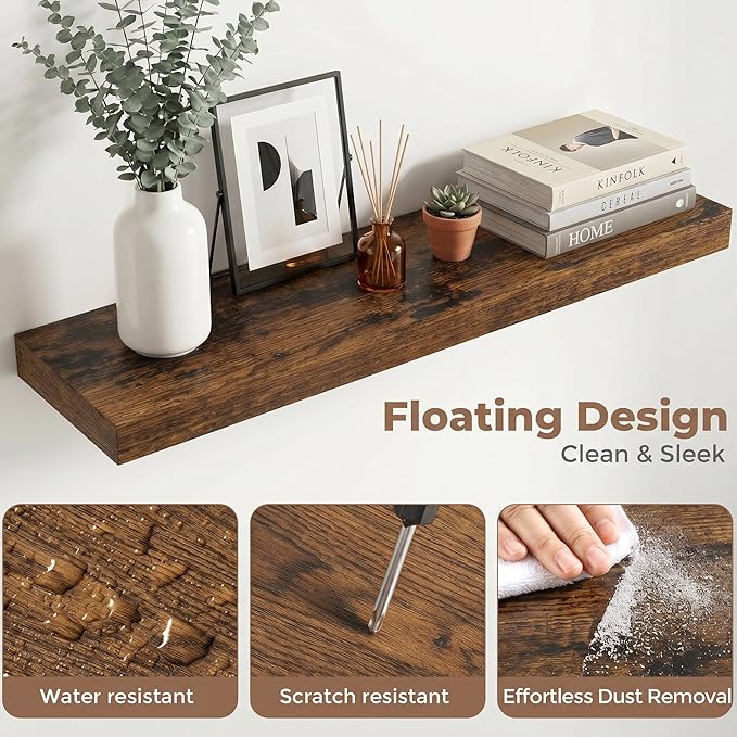 FLYJOE Floating Shelves for Wall, 32 Inch Floating Shelves Set of 2, Kitchen